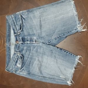 7 for all mankind distressed jean shorts